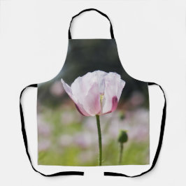 Delantal Bloemen veld met close up bloeiende lila bloem.