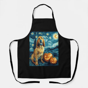 Delantal Bloodhound Perro Lindo Halloween Jack O Linterna C