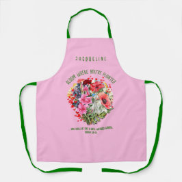 Delantal BLOOM cristiano DONDE ESTÁS PLANTADO Floral