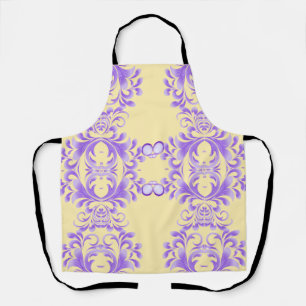 Delantal Bloom oceánico: Armonía de onda morada / Arte eleg