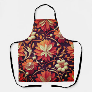 Delantal "Bloom Retro - Patrón floral sin foco