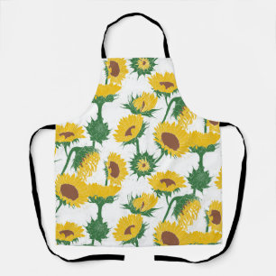 Delantal Bloque de madera Imprimir amarillo girasol