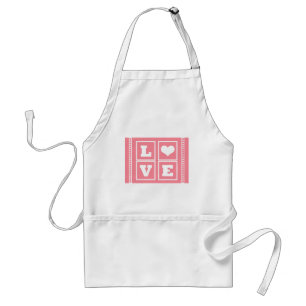 Delantal Bloques De Amor Apron, Rosa