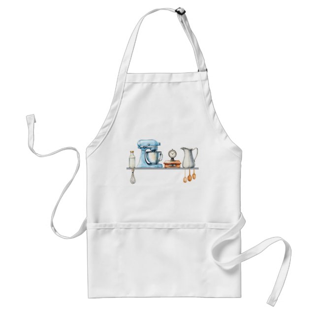 Delantal Blue and Gray Kitchen Utensils (Frente)