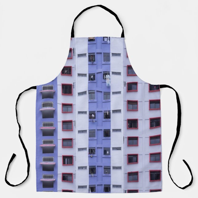 Delantal Blue and white high-rise building (Anverso)