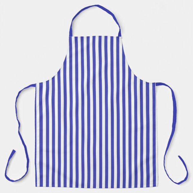 Delantal Blue And White Stripe Pattern Apron (Anverso)