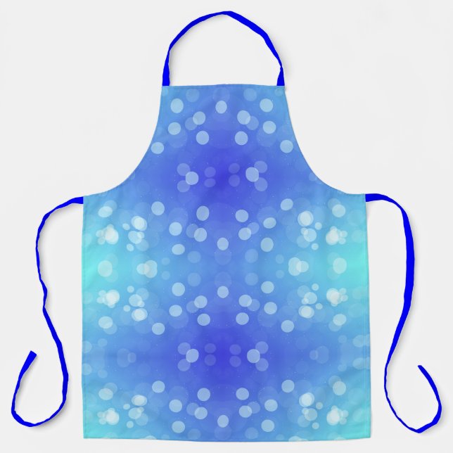 Delantal Blue apron with white polka dots (Anverso)