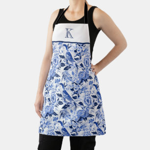 Delantal Blue Bird Chinoiserie Monograma
