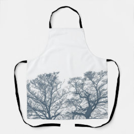 Delantal Blue Bottom Trees Tropical Boho