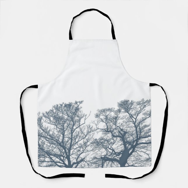 Delantal Blue Bottom Trees Tropical Boho (Anverso)