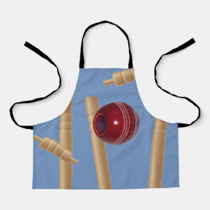 Delantal Blue Bowling En Cricket, Apron De Impresión Comple