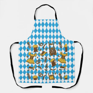 Delantal Blue Brown Oktoberfest Apron