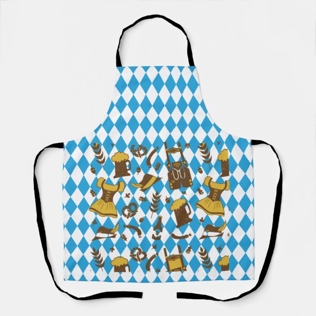 Delantal Blue Brown Oktoberfest Apron (Anverso)