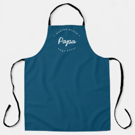 Delantal Blue Custom Name Year Master Baker Papa Apron