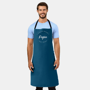 Delantal Blue Custom Name Year Master Baker Papa Apron