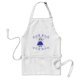Delantal Blue Dutch Piper Delft Look