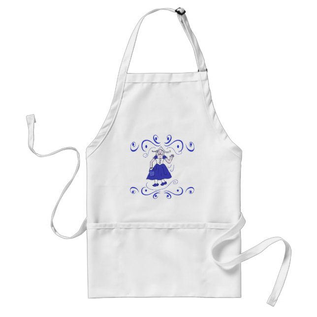 Delantal Blue Dutch Piper Delft Look (Frente)