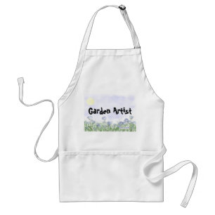 Delantal Blue Flowers Field Garden Apron (Personalize)