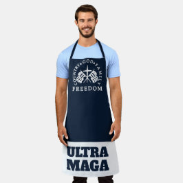 Delantal Blue God Family Country Freedom ULTRA MAGA
