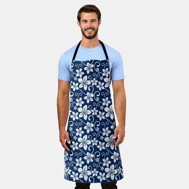 DELANTAL BLUE HAWAII (NAVY) (Gastado)