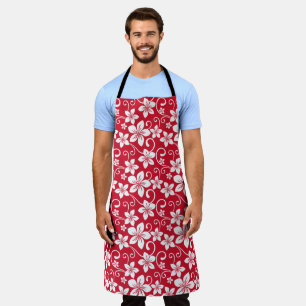 DELANTAL BLUE HAWAII (RED)