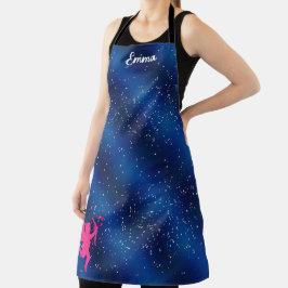 Delantal Blue heart  romantic wallpaper