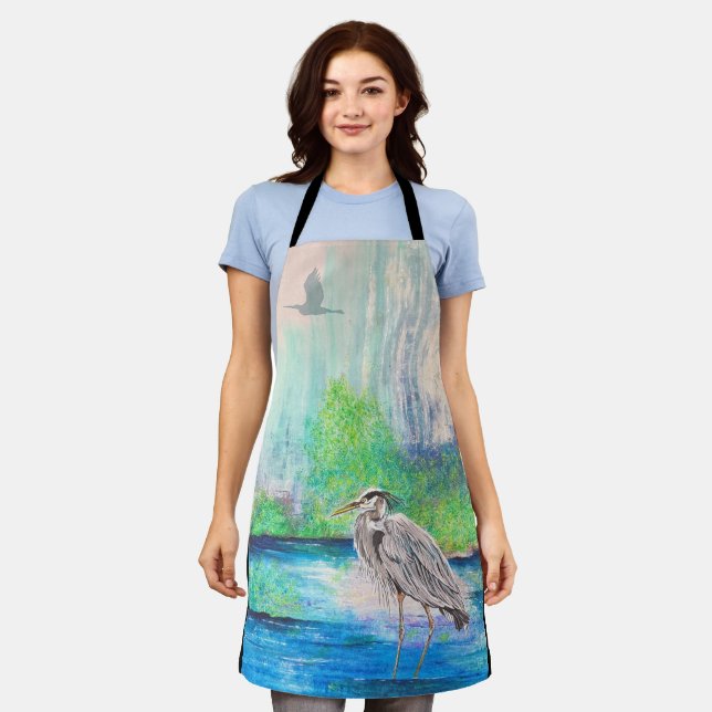 Delantal Blue Heron Apron (Gastado)