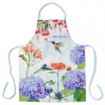 Blue Hydrangea Floral Hummingbird Mimis Garden Art