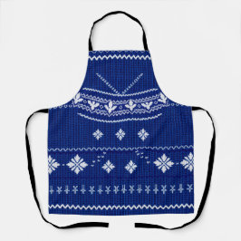 Delantal Blue Norwegian Knit, Apron