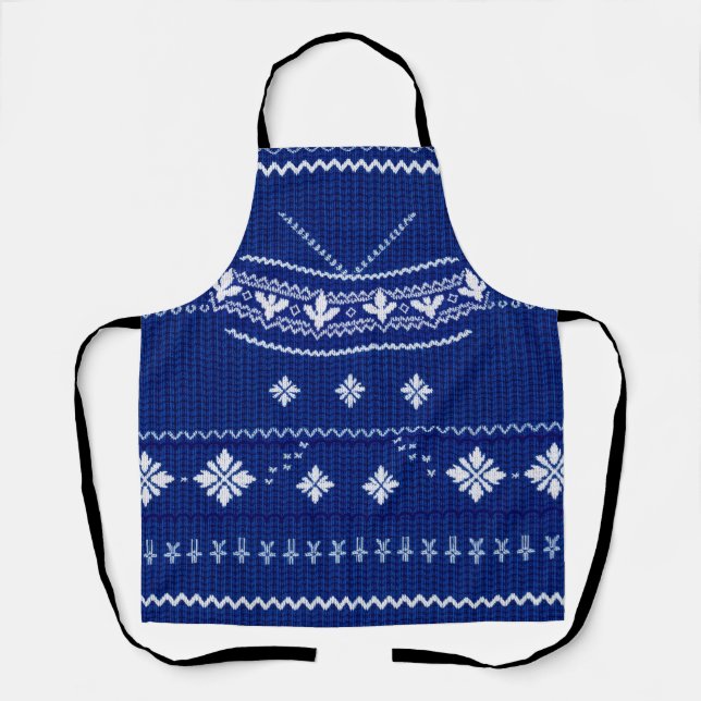 Delantal Blue Norwegian Knit, Apron (Anverso)