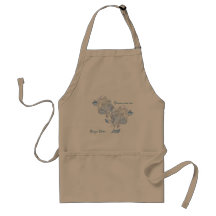 blue rose apron