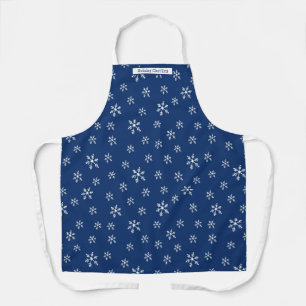 Delantal Blue Snowflake Personalizado