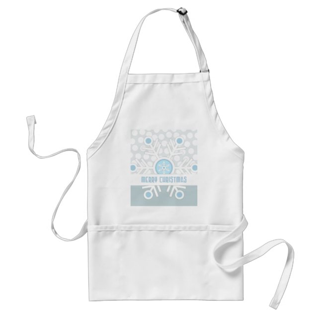 Delantal Blue Snowflakes Contemporary (Frente)