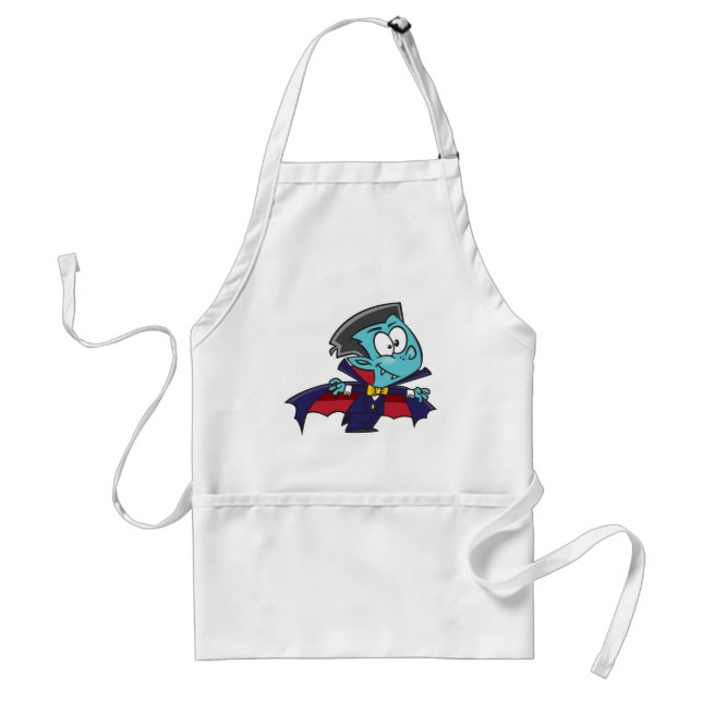 Delantal Blue Vampire Boy with Cape Cute Dracula (Frente)
