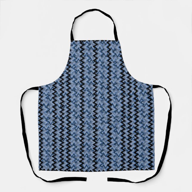 Delantal Blue Zigzag Apron (Anverso)