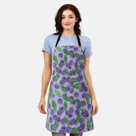 Delantal Blueberries - fondo morado