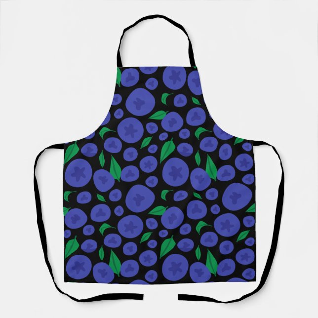 Delantal Blueberries Seamless Pattern (Anverso)