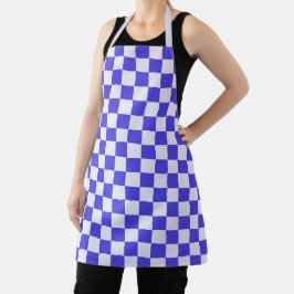 Delantal Blueberry cream checkered pattern
