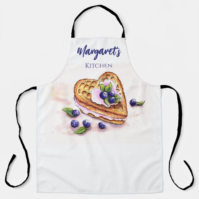 Delantal Blueberry personalizado Baker Apron (Anverso)