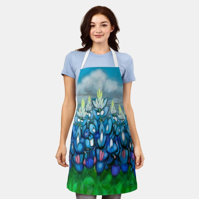 Delantal Bluebonnet Country Scene Apron (Gastado)