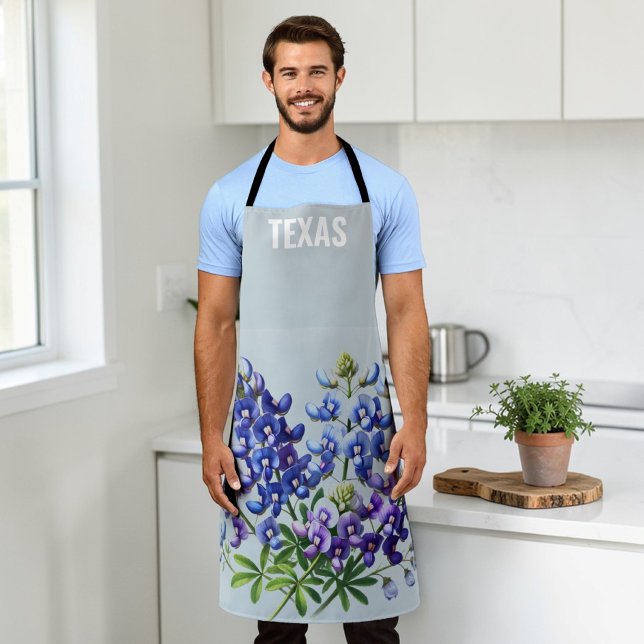 Delantal Bluebonnets Flores Azules Texas Flor Estatal Texan (Subido por el creador)