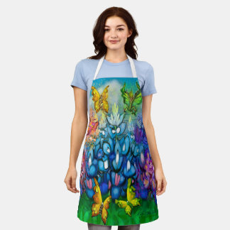 Delantal Bluebonnets Pixies Apron, Fiesta arcoiris