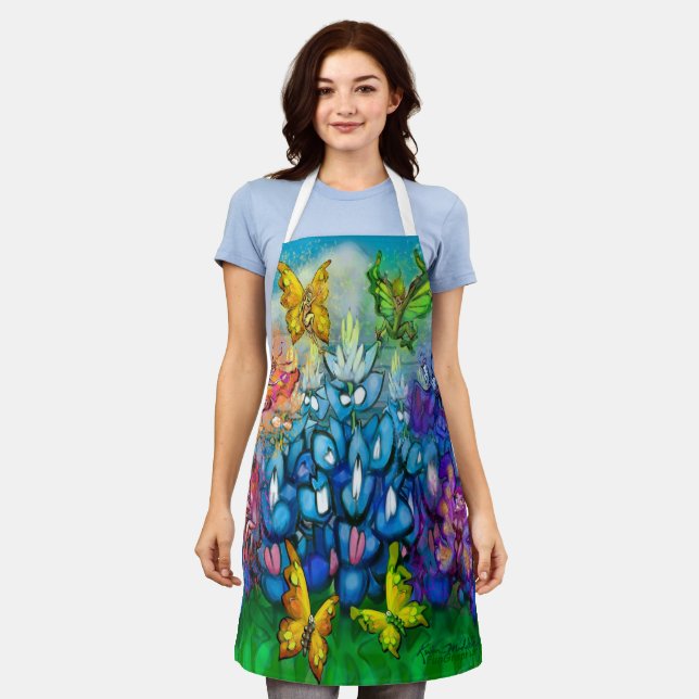 Delantal Bluebonnets Pixies Apron, Fiesta arcoiris (Gastado)
