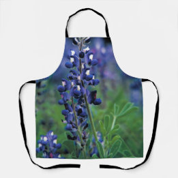 Delantal Bluebonnets Texas Flores Blue Floral Lupine
