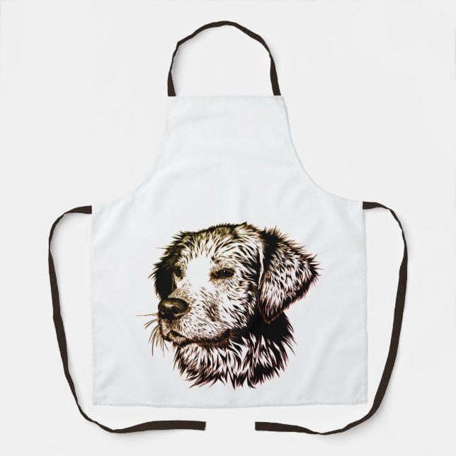 Delantal Boceto de cachorro marrón (Anverso)