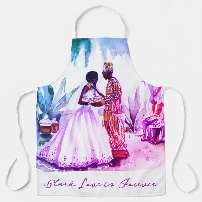 Delantal Boda afroamericano (Anverso)
