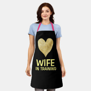 DELANTAL BODA BRIDE FUNNY KITCHEN APRON WIFE