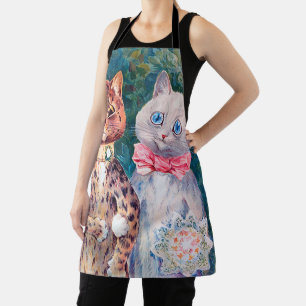 Delantal Boda de gatos, matrimonio, novia, Louis Wain