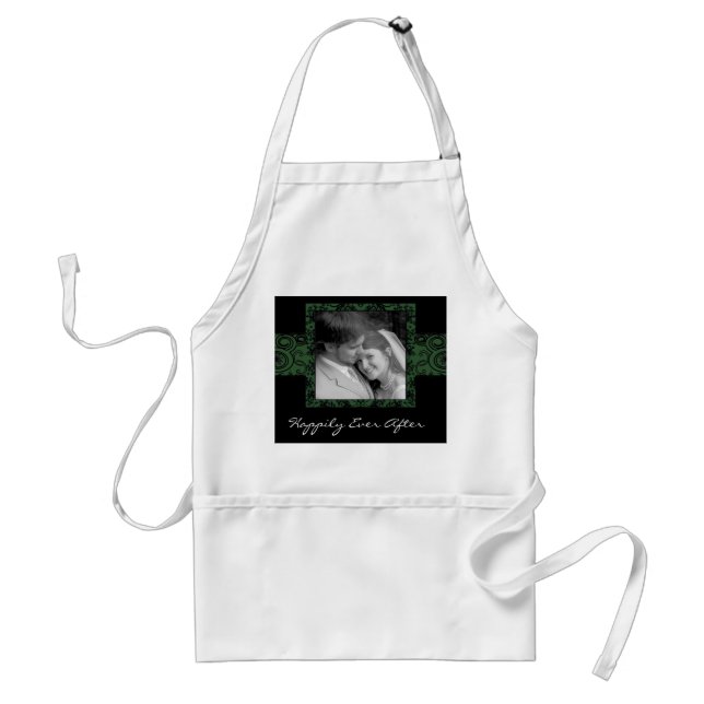 Delantal Boda floral Foto Apron Keepsake (Frente)