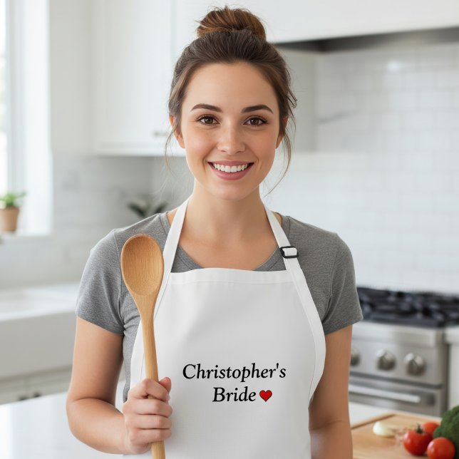 Delantal Boda Nupcial Personalizada Linda (Subido por el creador)